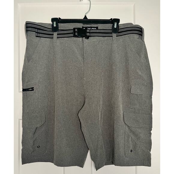 IRON CO Hybrid Cargo Shorts‎ Mens 40 Gray 4 Way Stretch 11 inch Inseam - Picture 1 of 12